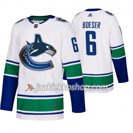 Miehille NHL Vancouver Canucks Pelipaita Brock Boeser 6 Adidas 2019-20 Valkoinen Authentic